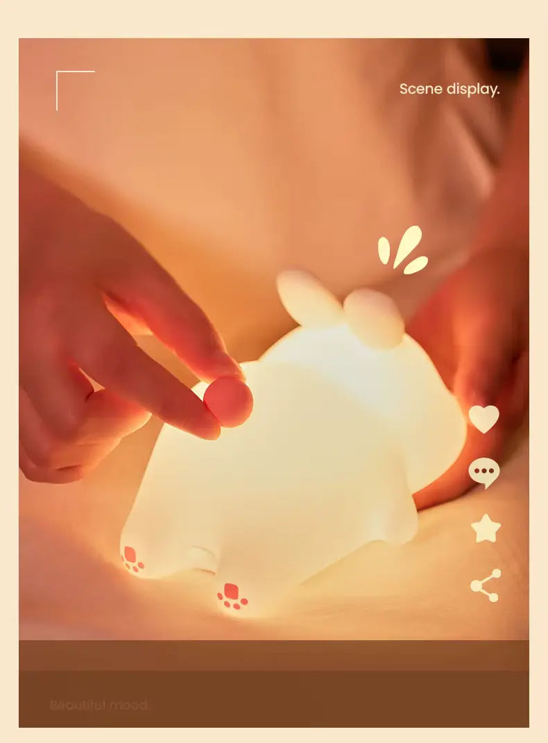 Squishy Bunny LED Night Light
