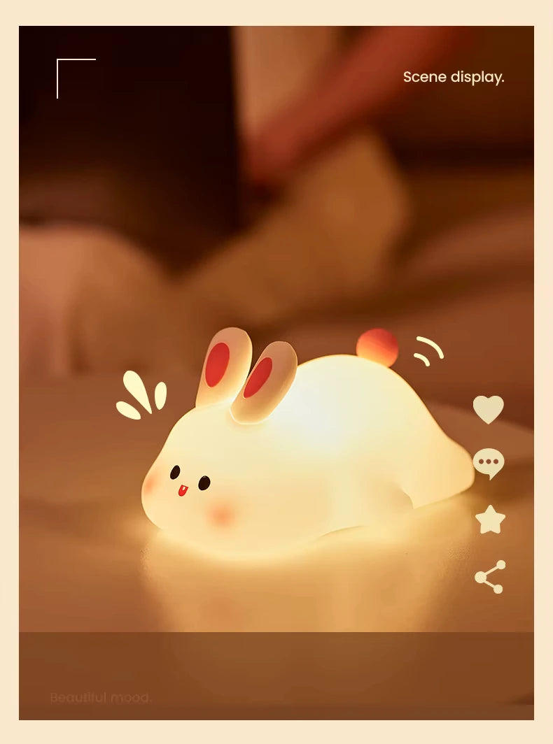 Squishy Bunny LED Night Light
